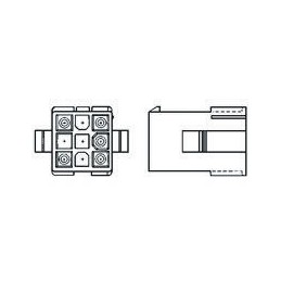 500 pcs - TE Connectivity, Mini-Universal MATE-N-LOK Female Connector Housing, 4.2mm Pitch, 9 Way, 3 Row