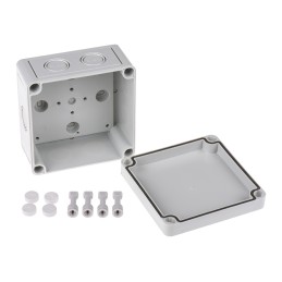 1 pcs - Spelsberg TK PS Series Grey Polystyrene Enclosure, IP66, Grey Lid, 110 x 110 x 66mm