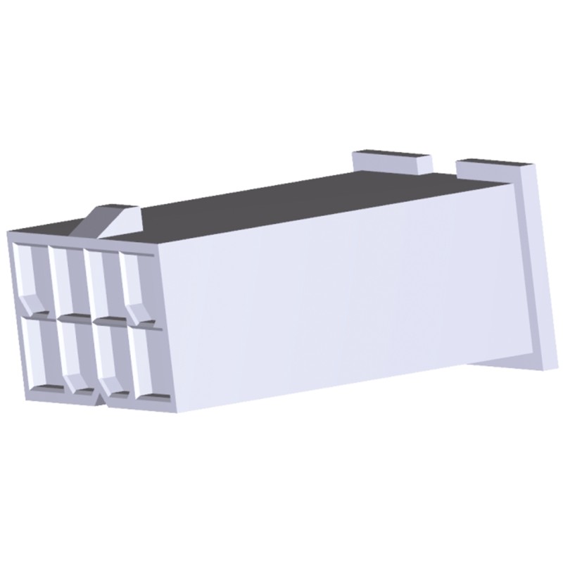 500 pcs - TE Connectivity, VAL-U-LOK Male Connector Housing, 4.2mm Pitch, 6 Way, 2 Row