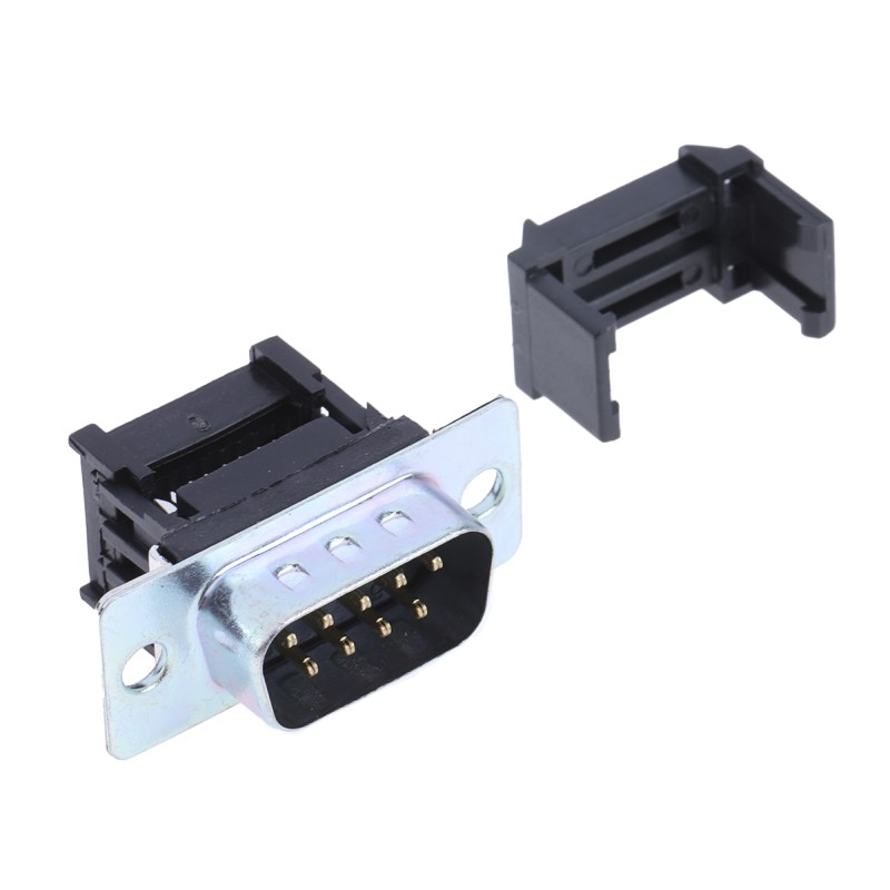 5 pcs - RS PRO 9 Way Right Angle Cable Mount D-sub Connector Plug, 2.77mm Pitch