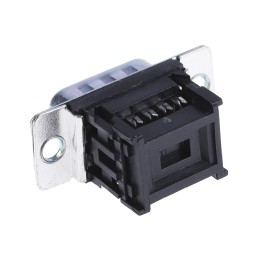 5 pcs - RS PRO 9 Way Right Angle Cable Mount D-sub Connector Plug, 2.77mm Pitch