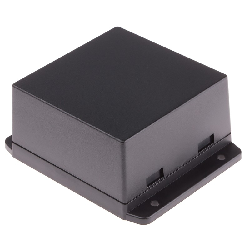 1 pcs - RS PRO Black ABS Enclosure, Flanged, Black Lid, 80 x 80 x 43mm