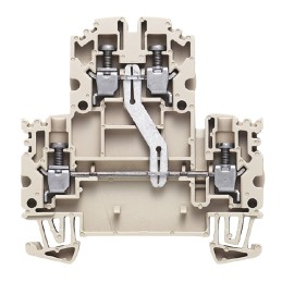 5 pcs - Weidmuller W Series Dark Beige Double Level Terminal Block, 2.5mm², Double-Level, Screw Termination