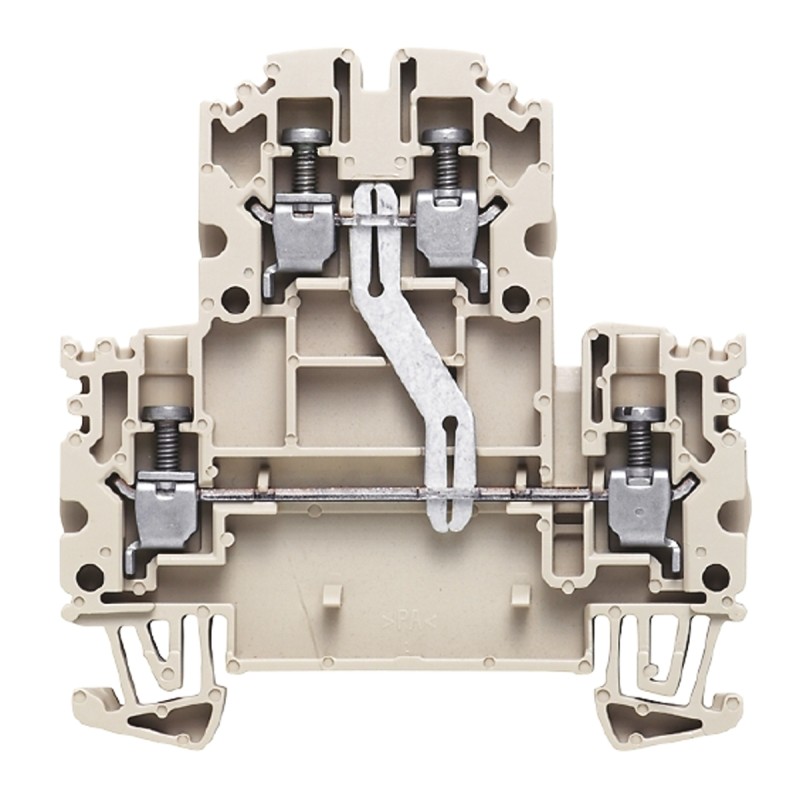 5 pcs - Weidmuller W Series Dark Beige Double Level Terminal Block, 2.5mm², Double-Level, Screw Termination