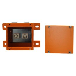 1 pcs - RS PRO Orange Steel Junction Box, IP65, 150 x 150 x 100mm