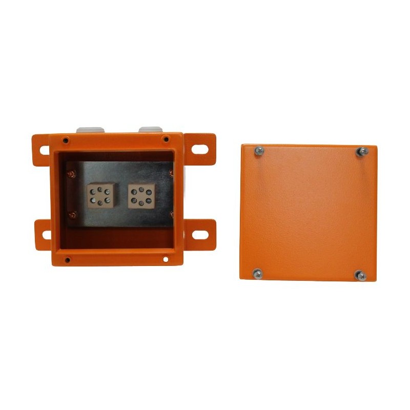 1 pcs - RS PRO Orange Steel Junction Box, IP65, 150 x 150 x 100mm