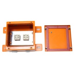 1 pcs - RS PRO Orange Steel Junction Box, IP65, 150 x 150 x 100mm