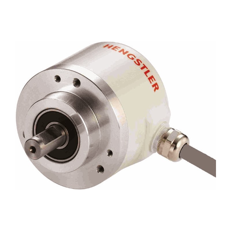 1 pcs - Hengstler AC58 Series Absolute Absolute Encoder, Gray, SSI Signal, Solid Type, 10mm Shaft