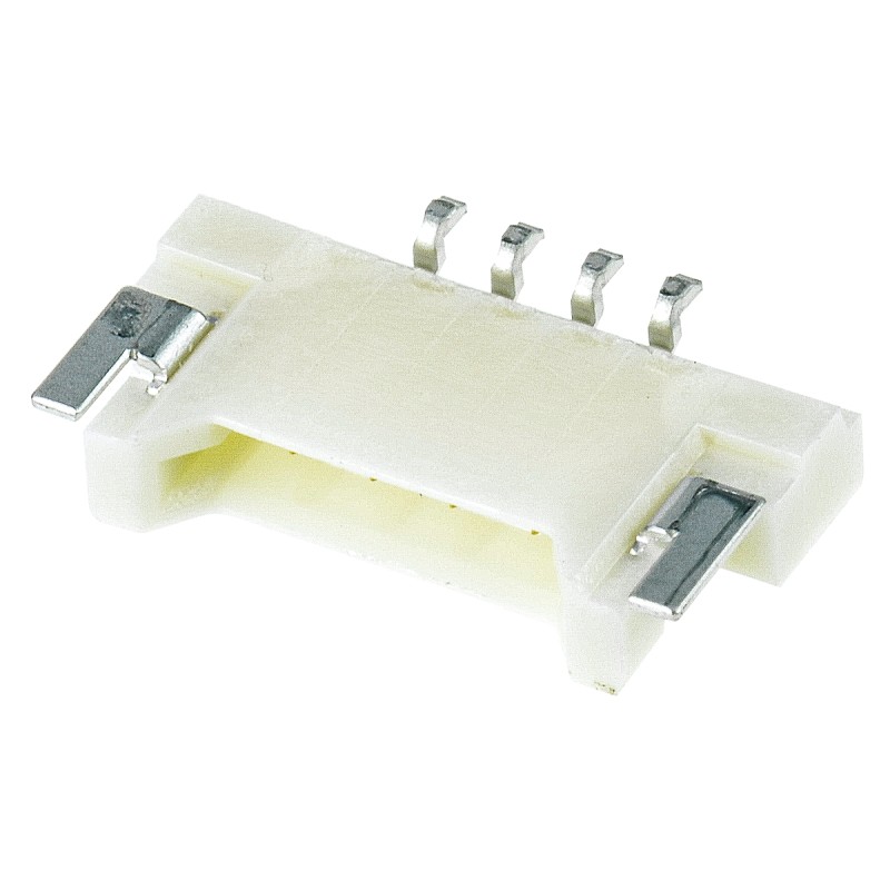 10 pcs - Molex PanelMate Series Right Angle Surface Mount PCB Header, 4 Contact(s), 1.25mm Pitch, 1 Row(s), Shrouded