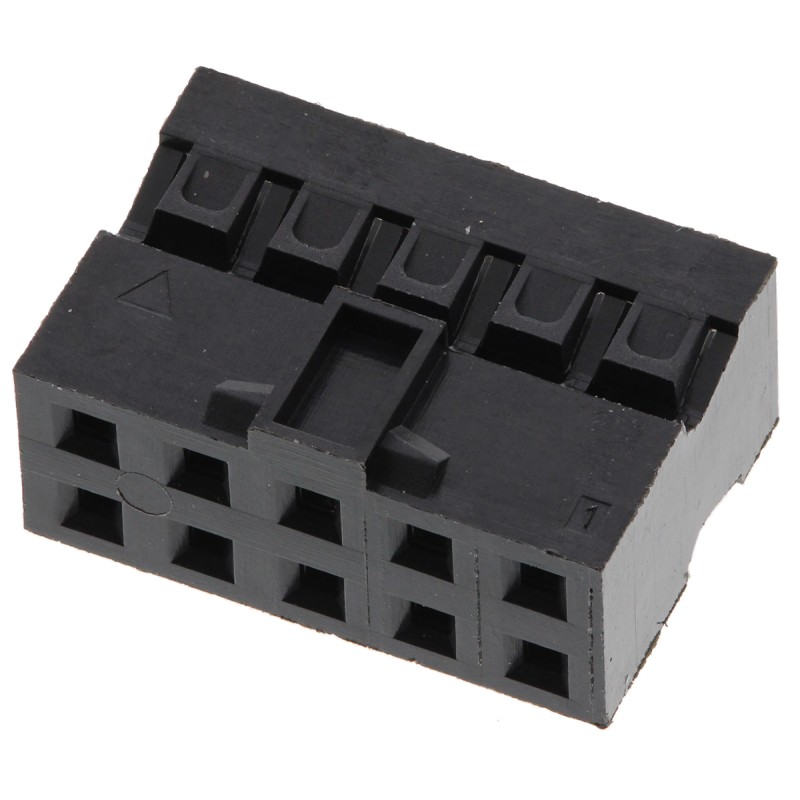 5 pcs - Amphenol Communications Solutions, Minitek Pwr Connector Housing, 2mm Pitch, 10 Way, 2 Row