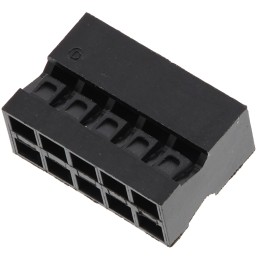 5 pcs - Amphenol Communications Solutions, Minitek Pwr Connector Housing, 2mm Pitch, 10 Way, 2 Row