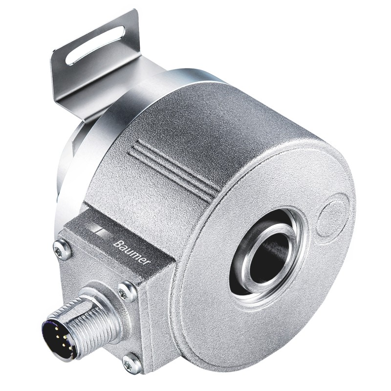 1 pcs - Baumer EIL580 Series Optical Incremental Encoder, 2048 ppr, HTL/Push Pull Signal, Hollow Type, 12mm Shaft