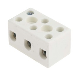 5 pcs - RS PRO Non-Fused Terminal Block, 3-Way, 57A, 8 AWG Wire, Screw Down Termination
