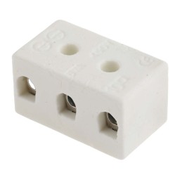 5 pcs - RS PRO Non-Fused Terminal Block, 3-Way, 57A, 8 AWG Wire, Screw Down Termination