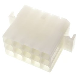 500 pcs - Molex, Standard .093' Male Crimp Connector Housing, 2.36mm Pitch, 15 Way, 3 Row