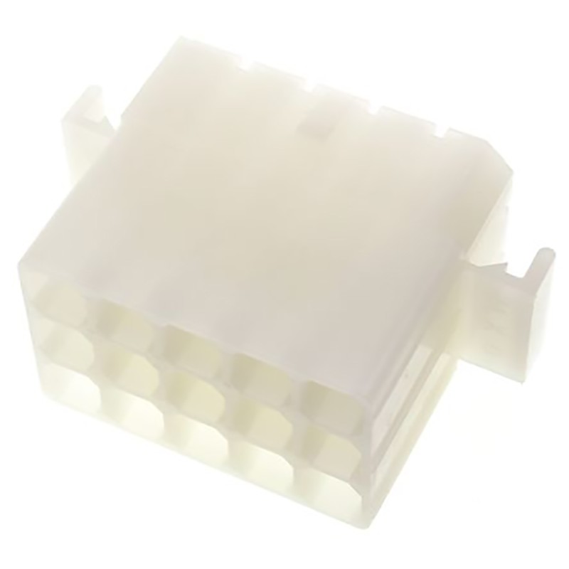 500 pcs - Molex, Standard .093' Male Crimp Connector Housing, 2.36mm Pitch, 15 Way, 3 Row