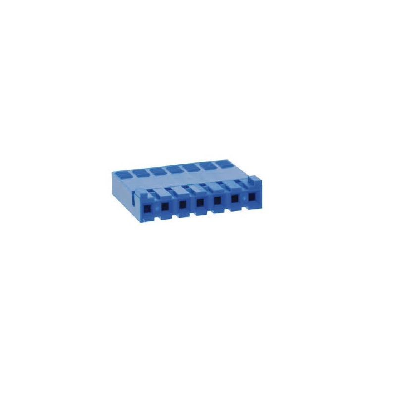 500 pcs - Amphenol Communications Solutions, Dubox Female Crimp Connector Housing, 2.54mm Pitch, 7 Way, 1 Row