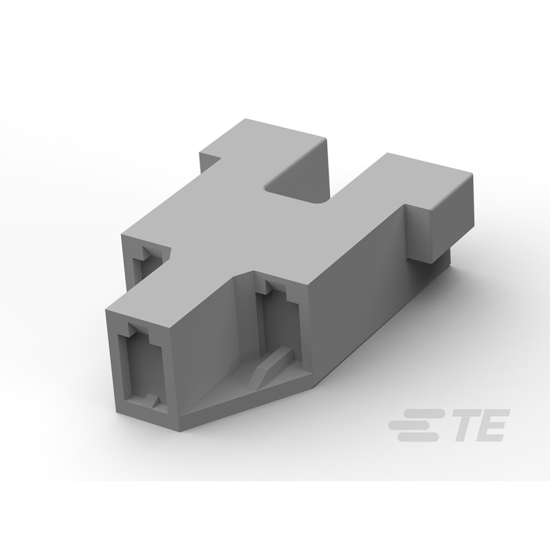 500 pcs - TE Connectivity 3 Way PBT Crimp Terminal Housing, Grey