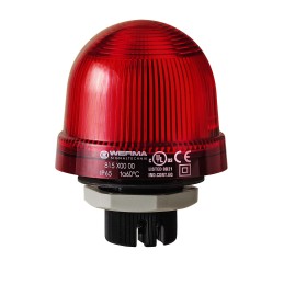 1 pcs - Werma 816 Series Red Flashing Beacon, 24 V, Built-in Mounting, LED Bulb