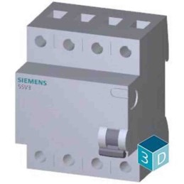 1 pcs - Siemens 5SV3 RCCB, 40A, 4 Pole, 30mA