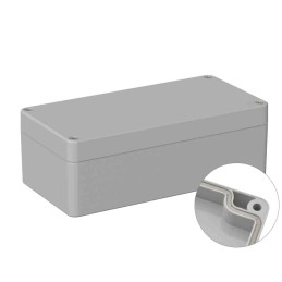 1 pcs - RS PRO Grey ABS General Purpose Enclosure, IP66, IK07, Grey Lid, 160 x 80 x 55mm