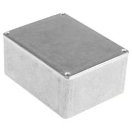 1 pcs - RS PRO Silver Die Cast Aluminium Enclosure, IP66, Silver Lid, 114.7 x 89.7 x 55.1mm