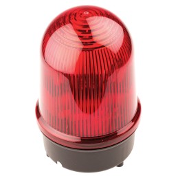 1 pcs - Werma BM 838 Series Red Double Flashing Beacon, 230 V ac, Surface Mount, Xenon Bulb, IP65