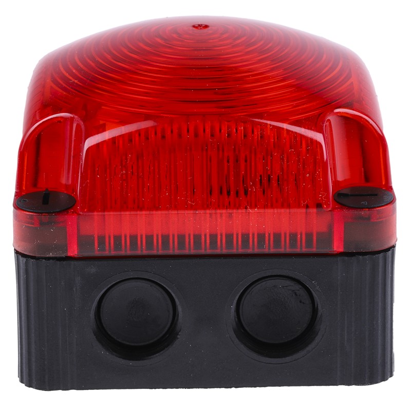 1 pcs - Werma BWM 853 Series Red Flashing Beacon, 115 - 230 V ac, Surface Mount, Wall Mount, LED Bulb