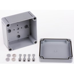 1 pcs - Spelsberg TK PC Series Grey Polycarbonate Enclosure, IP66, Grey Lid, 110 x 110 x 66mm