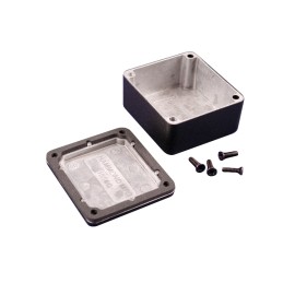 1 pcs - Hammond 1550 Series Natural Die Cast Aluminium Enclosure, IP54, Natural Lid, 60 x 55 x 26mm