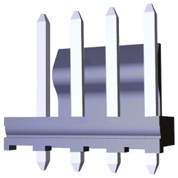 5 pcs - Molex KK 396 Series Straight Through Hole Pin Header, 4 Contact(s), 3.96mm Pitch, 1 Row(s), Unshrouded