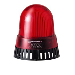 1 pcs - Werma 420 Series Red Buzzer Beacon, 230 V, IP65, Base Mount, 98dB at 1 Metre