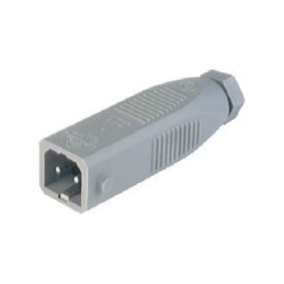 100 pcs - Hirschmann, ST IP54 Grey Cable Mount 2P + E Heavy Duty Power Connector Plug, Rated At 16A, 250 V