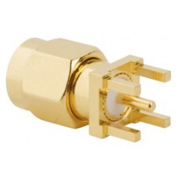 500 pcs - Amphenol RF, Plug PCB Mount SMA Connector, 50Ω, Solder Termination, Straight Body