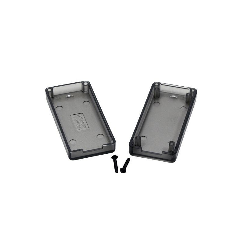 1 pcs - Hammond 1551 Series Smoked Translucent ABS Enclosure, IP54, Smoked Translucent Lid, 65 x 30 x 15.5mm