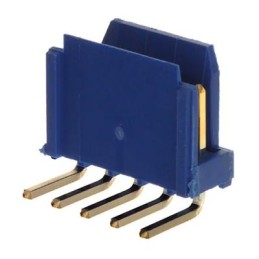 500 pcs - Amphenol ICC Dubox Series Right Angle Through Hole PCB Header, 4 Contact(s), 2.54mm Pitch, 2 Row(s), Shrouded