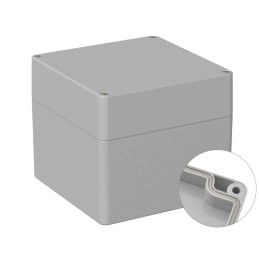 1 pcs - RS PRO Grey ABS General Purpose Enclosure, IP66, IK07, Grey Lid, 120 x 122 x 105mm