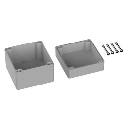 1 pcs - RS PRO Grey ABS General Purpose Enclosure, IP66, IK07, Grey Lid, 120 x 122 x 105mm