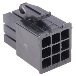 500 pcs - TE Connectivity, Mini-Universal MATE-N-LOK Male Connector Housing, 4.2mm Pitch, 9 Way, 3 Row