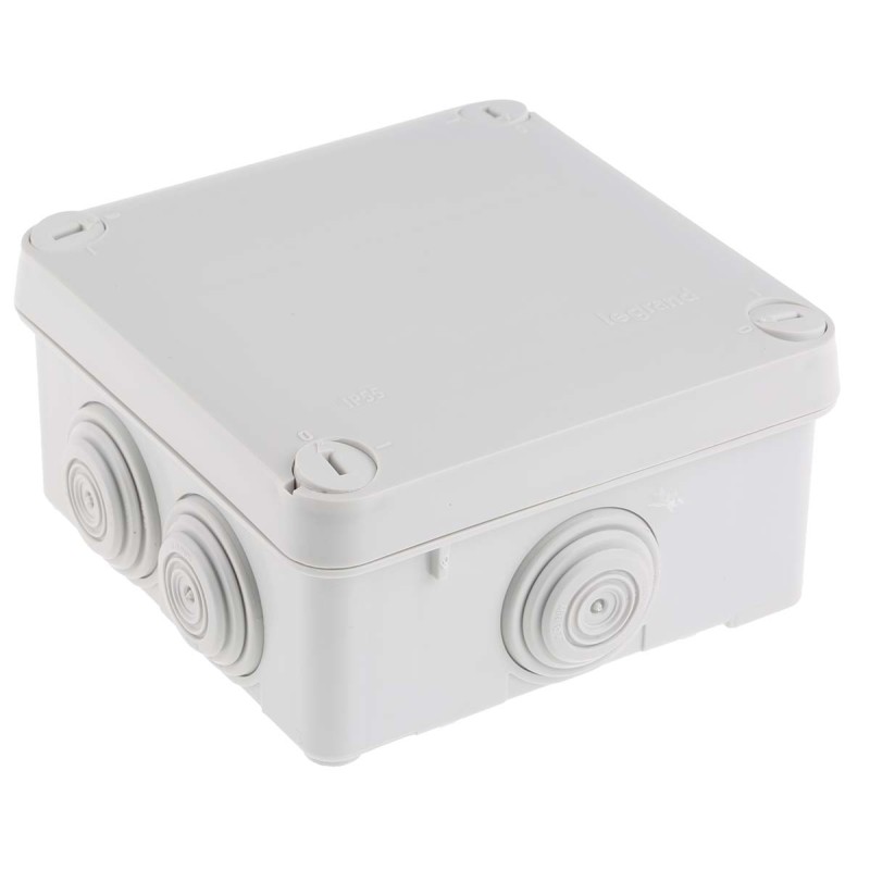 1 pcs - Legrand Plexo Series Grey Junction Box, IP55, 105 x 105 x 55mm