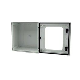 1 pcs - RS PRO Fibreglass Reinforced Polyester Wall Box, IP66, Viewing Window, 400 mm x 400 mm x 200mm