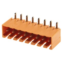 5 pcs - Weidmuller 3.5mm Pitch 8 Way Right Angle Pluggable Terminal Block, Header, Through Hole, Solder Termination