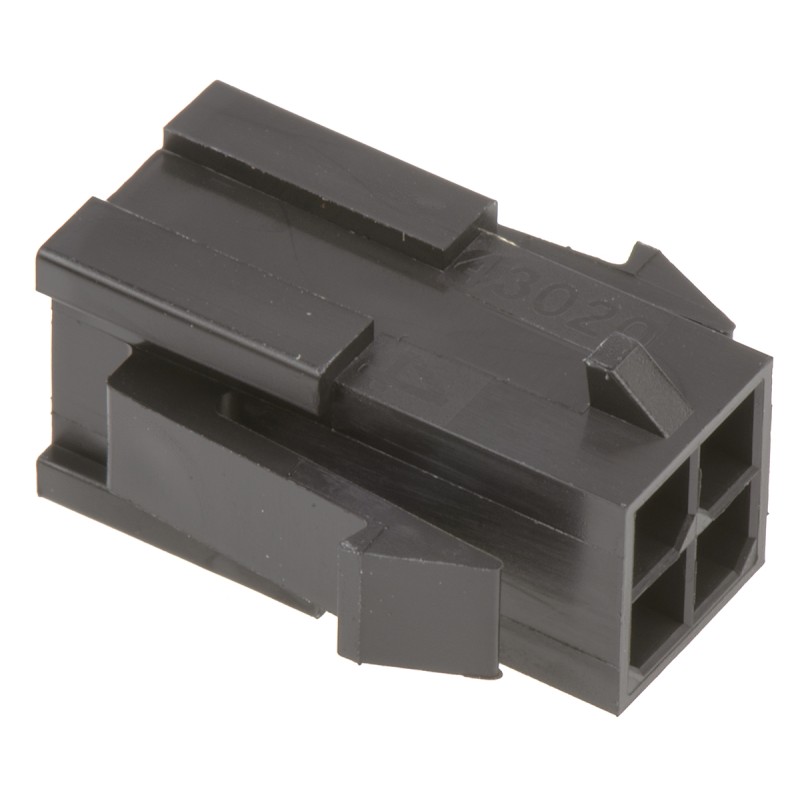 5 pcs - Molex, Micro-Fit 3.0 Male Connector Housing, 3mm Pitch, 4 Way, 2 Row