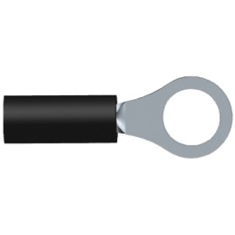 500 pcs - TE Connectivity, PIDG Insulated Ring Terminal, M5 Stud Size, 0.26mm² to 0.4mm² Wire Size, Black