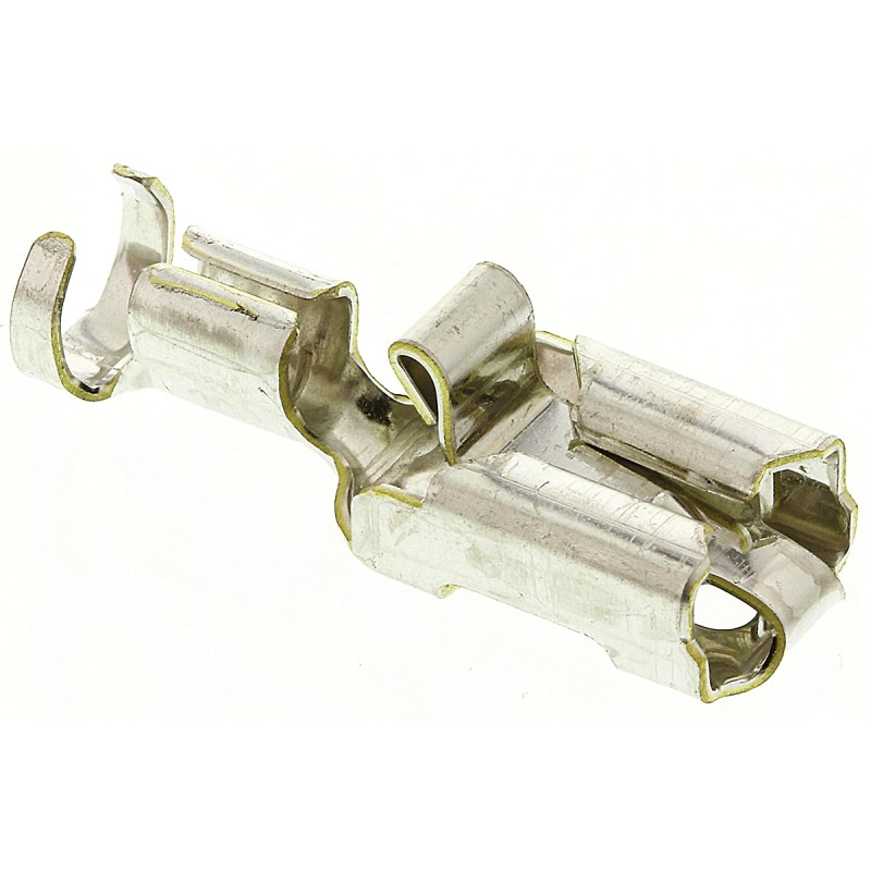 500 pcs - TE Connectivity Positive Lock .250 Mk I Uninsulated Female Spade Connector, Receptacle, 6.35 x 0.81mm Tab Size, 2.5mm²