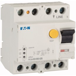 1 pcs - Eaton RCCB, 63A, 4 Pole, 30mA, Type B, 240/415V ac