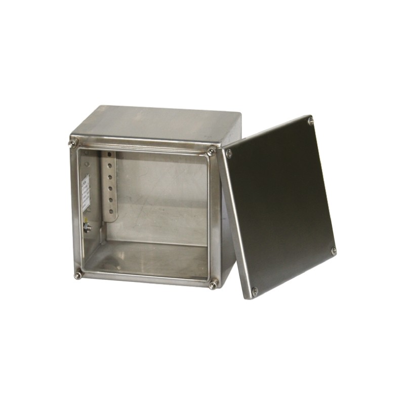 1 pcs - RS PRO Unpainted Stainless Steel Terminal Box, IP66, 300 x 120 x 300mm