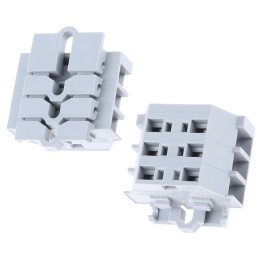 5 pcs - Wago 261 Series Grey Terminal Strip, 2.5mm², Single-Level, Cage Clamp Termination