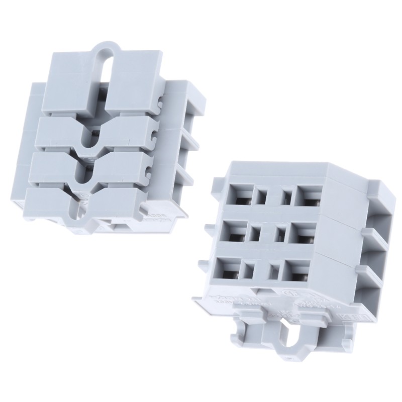 5 pcs - Wago 261 Series Grey Terminal Strip, 2.5mm², Single-Level, Cage Clamp Termination