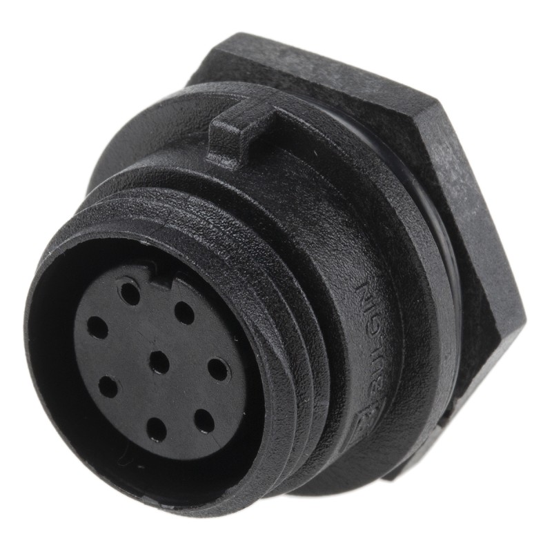 1 pcs - Bulgin Circular Connector, 8 Contacts, Front Mount, Miniature Connector, Socket, Female, IP68, Buccaneer 400 Series